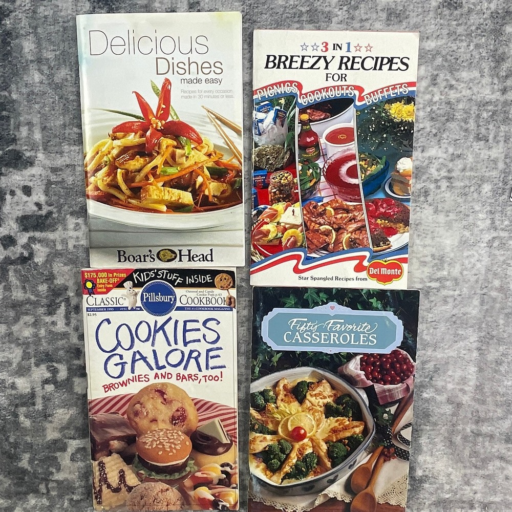 Easy Cooking Booklet Lot Boar's Head Del Monte Pillsbury Cookies Casseroles